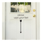 0091212210660 Please Wipe Your Feet Door Decal