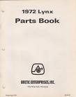 0185-002 1972 Arctic Cat Snowmobile Lynx P N Parts Manual 935