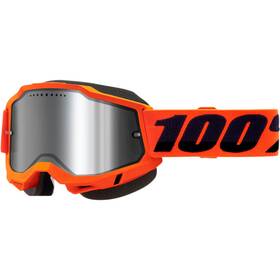 50022-00004 100% 2601-2840 Accuri 2 Snow Goggles Neon Orange - Silver Mirror