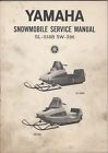 Sl-338b 1971 Sw-396 798 Snowmobile Manual Yamaha Service Rare