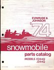 J244q 1974 Evinrude Parts Snowmobile Manual 622 Johnson E224q