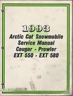 2254-827 1993 711 Cat Service Arctic Manual Snowmobile Prowler Cougar
