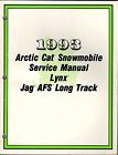 2254-825 1993 Cat 668 Lynx Jag Afs Arctic Snowmobile Manual Service