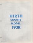 209294 Hirth Engine 193r Parts Jet Model Sno Manual