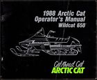 2254-421 1988 Operators 650 417 Snowmobile Manual Cat Wildcat Arctic