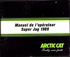 2254-548 Operators Manual Super 423 Jag Arctic Cat Snowmobile 1989