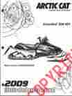 2258-245 Arctic Cat 2009 Snowmobile Crossfire 600 Efi Parts Manual P N 612