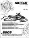 2258-254 Arctic Cat 2009 Snowmobile M8 Efi Parts Manual P N 607