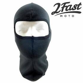 2fm-6101b 2fastmoto Black Nylon/cotton Face Mask Balaclava One Hole Cold Weather Gear