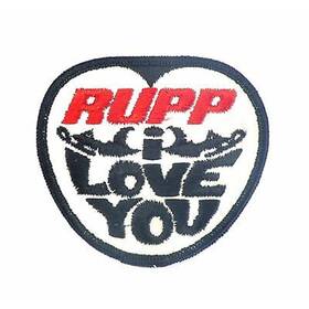 64-5555 2fastmoto Vintage Rupp Snowmobile Embroidered Sew On Patch Inch I Love You