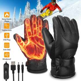D0102ha31yv 3a Electric Heated Gloves Usb Plug Touchscreen Thermal Leather Windproof