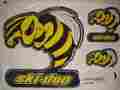 415128365 Ski-doo Bee Dude Decal Set Of 3 Size 1 10 2 4 New 2003 Canada