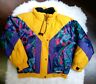 450024 V-2220 Bombardier Vintage Medium Yellow Multicolor Snowmobile Ski Coat