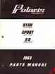 9910813 Star Snowmobile 1983 226 Polaris Part Sport Manual