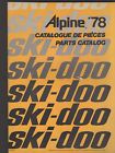 480107500 Alpine Snowmobile 1978 Manual Ski-doo Parts