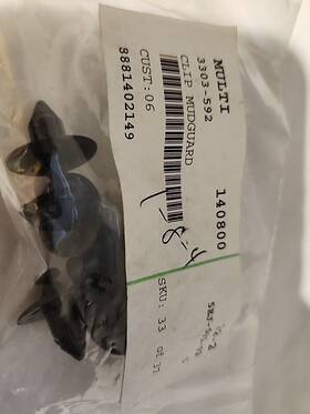 3303-592 Arctic Cat Atv Mudguard Clip Oem Alterra Dvx Utility Pkg Of 5