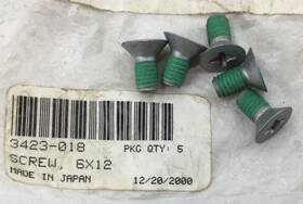 Arctic Cat 3423-018 5 Pk Atv Replacement Screws Size - 6 X 12 Fits 1996-2009 Nos