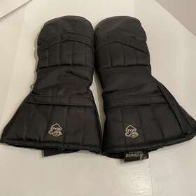 517.3 Arctic Cat Vtg Arcticwear Black Snowmobile Gauntlet Mittens Thinsulate Leather Palms Korea
