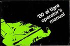 2254-138 Arctic Manual 1980 Operator El Cat Snowmobile 845 Tigre