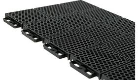 13610-1 Caliber Products Protech Smooth Flooring - Black 8pz