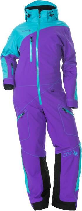 99318 Dsg Monosuit With Drop Seat - X-large Purple/teal