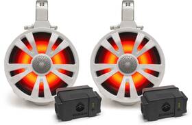 231520 Ecoxgear Eta08 Amplified Tower White Speakers 8 Batteries 2pk Utv Sxs Boat