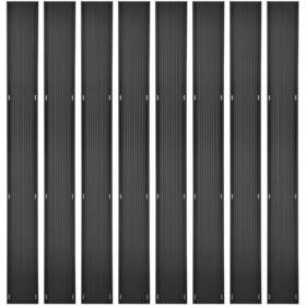 E201bk Ehhly 1 8pcs 60 Inch Snowmobile Trailer Ski Guides No Screws 40 Ft Total Length Black