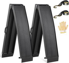 Lr001m Fachnuo Tool 2pc Aluminum Pickup Truck Ramp 7.5ft Capacity 1500lbs Loading Black