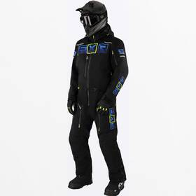 232818-1040-16 Fxr Racing Maverick Lite Monosuit 23 Xl Black/blue/hivis