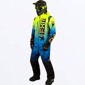232836-4066-16 Fxr Racing Helium Insulated Monosuit 23 Xl Blue Hivis Fade/inferno
