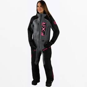 232913-1008-06 Fxr Racing Womens Recruit F.a.s.t. Insulated Monosuit 23 6 Black/char/fuchsia