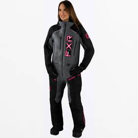 232913-1008-14 Fxr Racing Womens Recruit F.a.s.t. Insulated Monosuit 23 14 Black/char/fuchsia