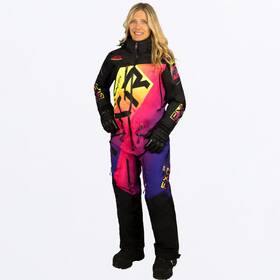 232940-1065-04 Fxr Racing Womens Cx Lite Monosuit 23 4 Black/neon Fusion