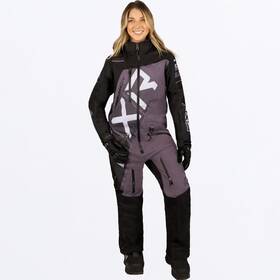 232941-1084-06 Fxr Racing Womens Cx F.a.s.t. Insulated Monosuit 23 6 Black/muted Grape