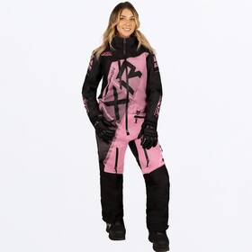 232941-1098-10 Fxr Racing Womens Cx F.a.s.t. Insulated Monosuit 23 10 Black/dusty Rose