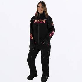 232948-1065-02 Fxr Racing Womens Maverick F.a.s.t. Insulated Monosuit 23 2 Black/neon Fusion