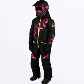 233015-1028-16 Fxr Racing Cx Youth Monosuits 16 Black/neon Fusion