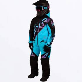 233015-1087-16 Fxr Racing Cx Youth Monosuits 16 Black/sky-lilac Fade