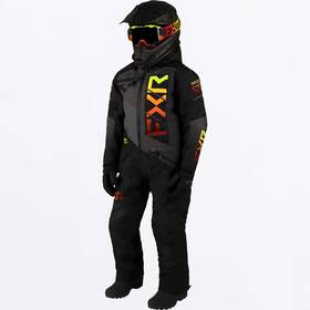 233019-1026-16 Fxr Racing Helium Youth Monosuit 16 Black/charcoal Inferno