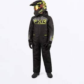 243007-1008-14 Fxr Racing Recruit Youth Monosuits 14 Black