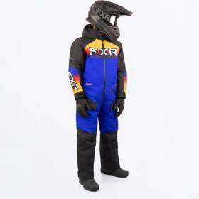243007-1023-16 Fxr Racing Recruit Youth Monosuits 16 Blue