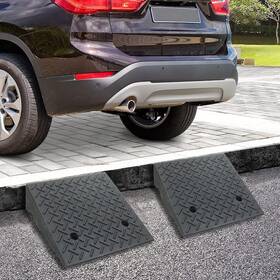 Ramp02-15-2p-01 Genubi Industry 2 Pcs Rubber Curb Ramps 19.6 Inch X 6 - Black