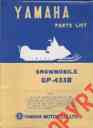 Gp-433b Yamaha 1973 804 Snowmobile Parts Manual