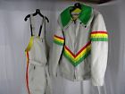 John Deere Vintage Silver 2 Pc Snowmobile Suit Coat And Bibs Men Size Medium 627960697301