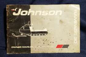 J30-152hp Johnson 1971-72 Snowmobile Rampage 30 Model Owners Manual Warranty