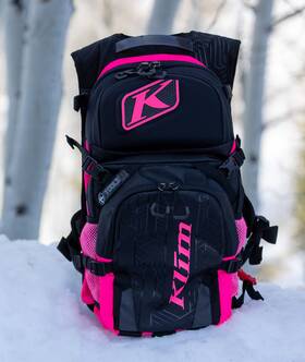 3319-005-000-014 Klim Nac Pak Snowmobile Backpack Pockets 13l Hydration Pouch Capability - Pink