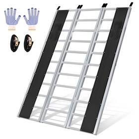 Mks7336562 Kroak Snowmobile Loading Ramp 85 Inch X 54 Ultra-wide 1800lbs Aluminum Tri-fold Ramps