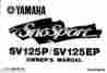 Lit-12628-01-24 Yamaha Sno Sport Sv125p-sv125ep Snowmobile Owner S Manual 1991