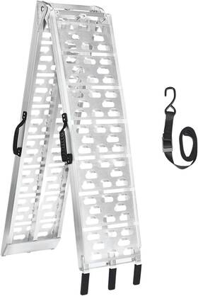 Atv-001-lt Maxivamn Maxivman Aluminum Motorcycle Ramp With Handle 750 Lbs 1 Pc Silver