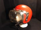 Ltc-v-300 Motorcycle Bubble Red Visor 1970 Vtg Plaid Size Helmet Liner